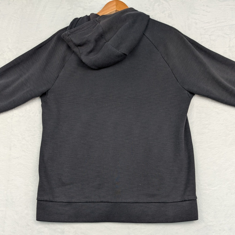 Nike Hoodie Men's L Black Slub Full Zip Fleece Raglan Small Logo Athleisure - Picture 7 of 9
